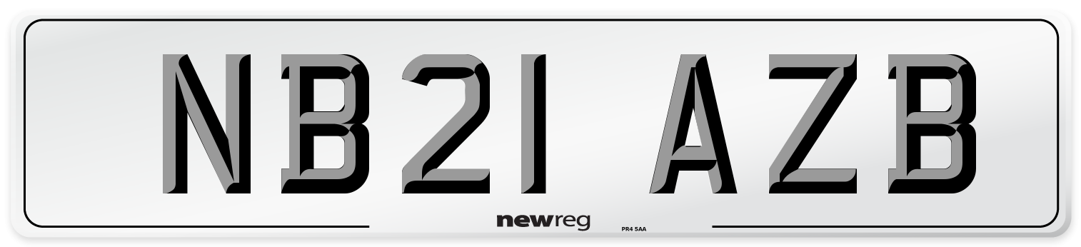 NB21 AZB Number Plate from New Reg